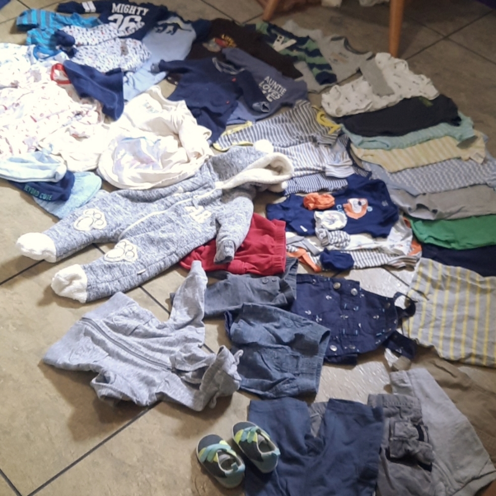 40 items! 0-3 and 3-6 month clothes